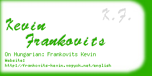 kevin frankovits business card